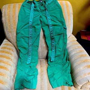 Miss me cargo pants, green, size small
